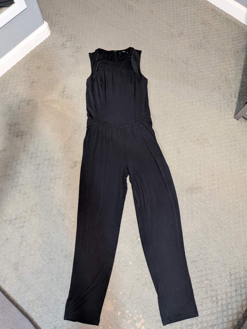 Women's Black Sleeveless Jumpsuit M